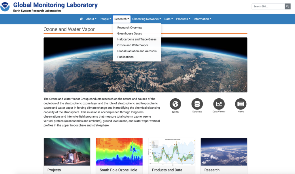 Research Tab for Water Vapour module